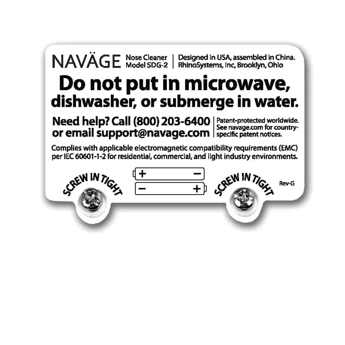 Naväge Nose Cleaner Replacement Battery Door